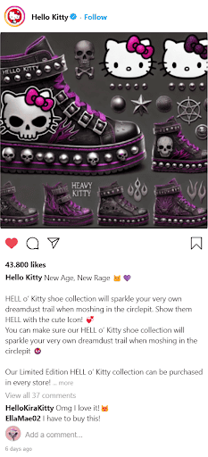billede af hellokitty instagram opslag